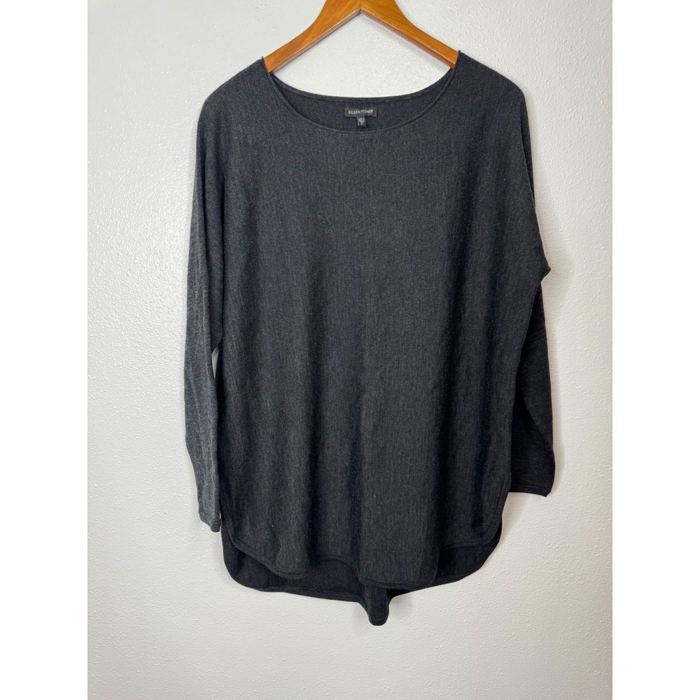 Eileen‎ Fisher Charcoal Merino Wool Sweater Size Xlarge